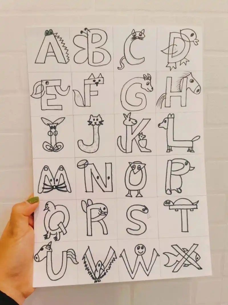 英语字母/手绘/创意画 26个英语字母,如何写的有创意? 看过来吧!
