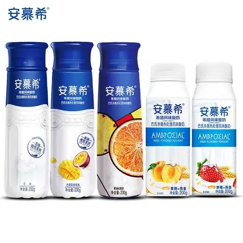 芒果百香果橙凤梨伊利高端安慕希酸奶原味230g10瓶整箱批发特价