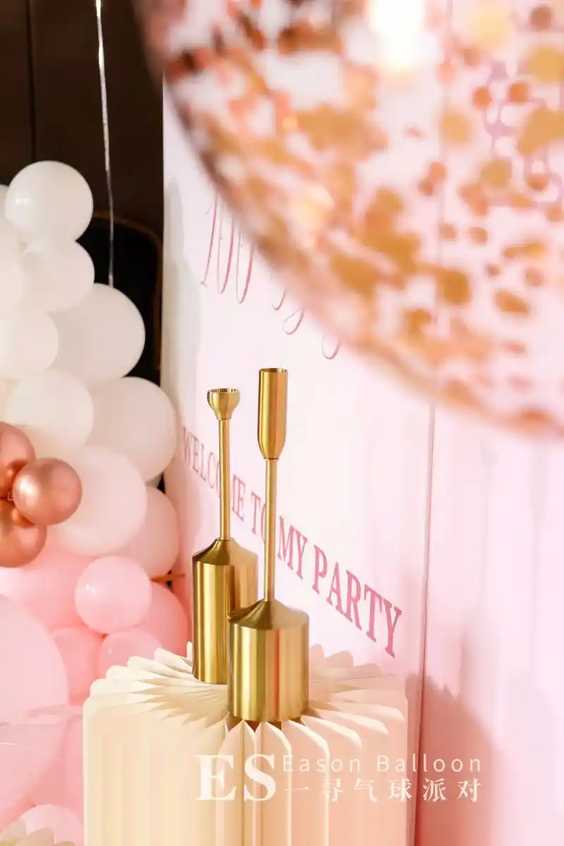 广州宝宝宴气球布置|粉粉嫩嫩小公主百日宴.