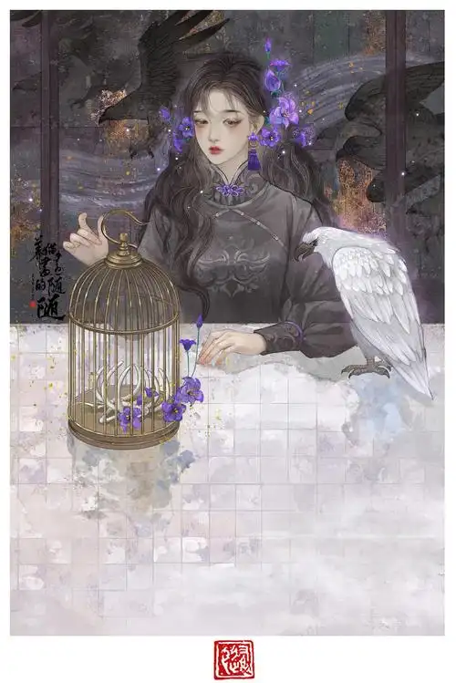 笼中鸟|插画|创作习作|养猫画画的随随 - 原创作品 - 站酷 (zcool)