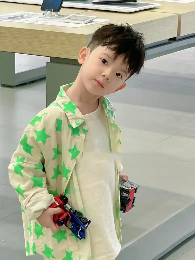 男孩夏季清爽发型|儿童发型| 留了一年多的狼尾今天剪掉了98 本来我