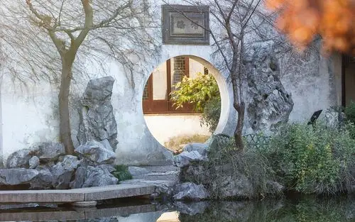 冬日艺圃园林唯美高清桌面壁纸