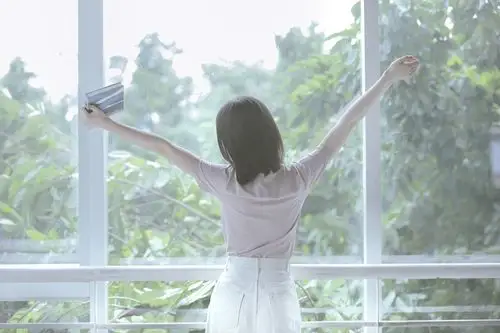 夏日阳光洒满窗台