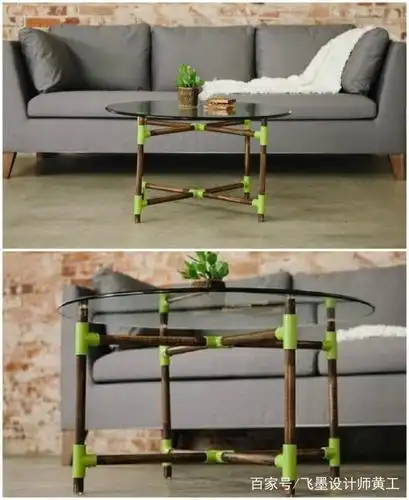 座椅 利用连接件将废旧水管组装成椅子框架的形状,再加上座椅软垫即可