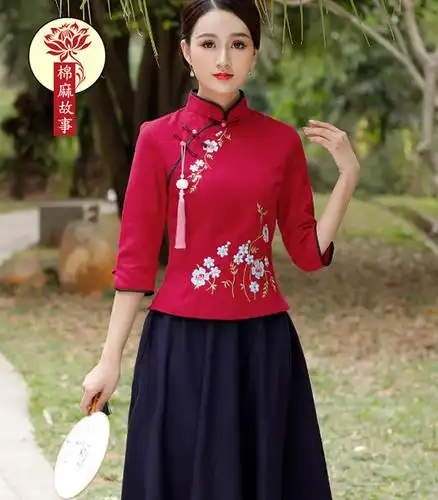 共528 件女装夏季唐装棉麻相关商品