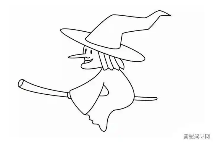 小女巫卡通简笔画