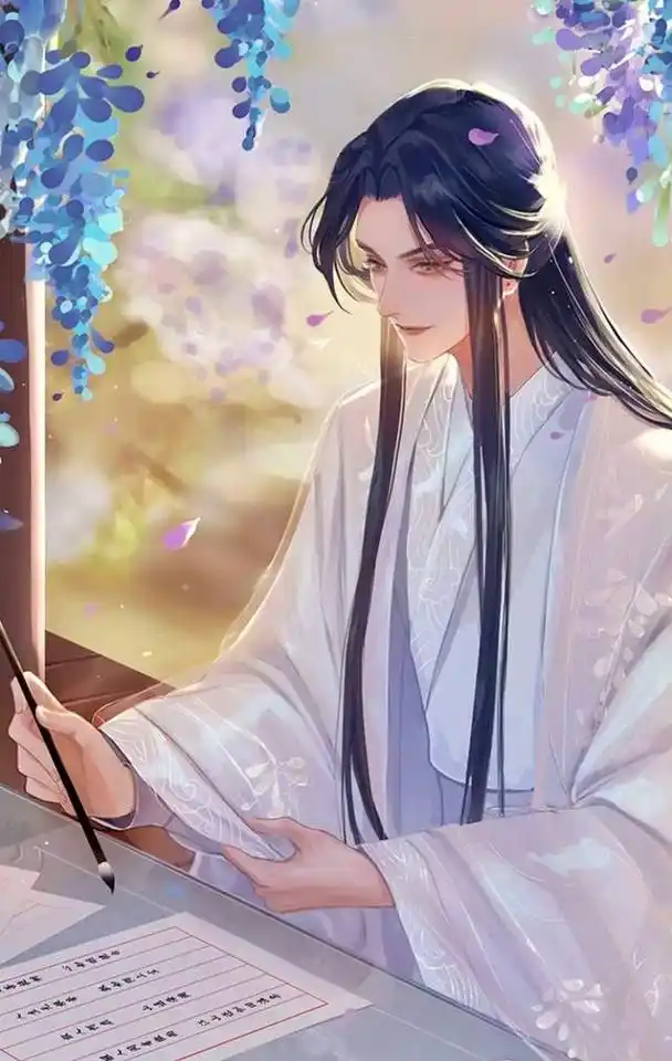 高颜值的二次元古装帅哥,风度翩翩气质不凡,一身白色装扮恰到好处