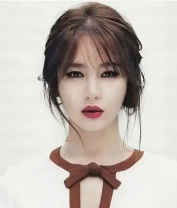 韩式中分刘海怎么剪,韩式中分刘海女中长发