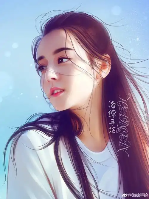 cr:海绵手绘迪丽热巴手绘动漫