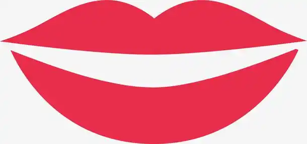 人体的红色嘴唇卡通