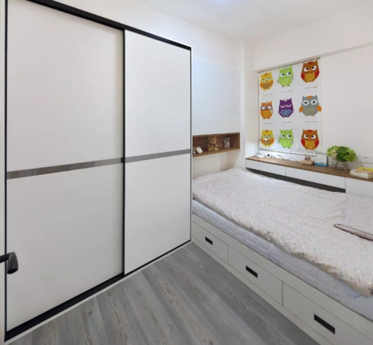 沈阳95平两室变三室现代简约风装修效果图