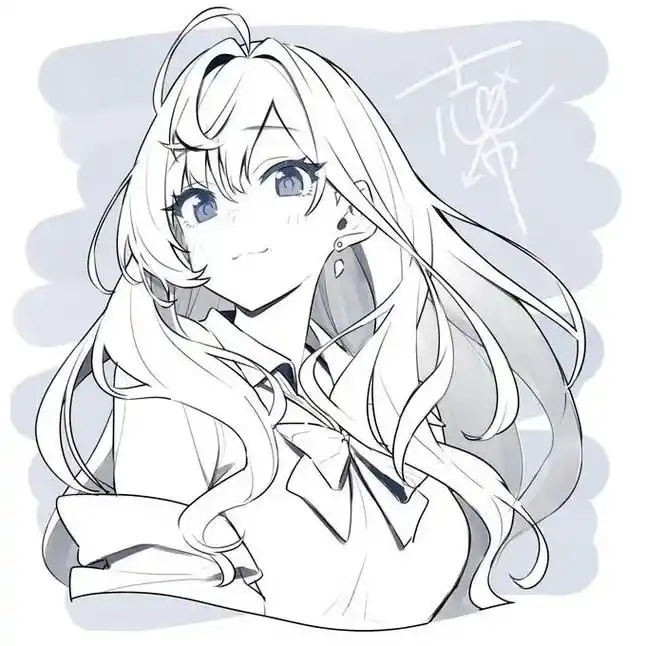 一组二次元头发线稿参考!#绘画参考 #人物动态 #线稿 #板 - 抖音