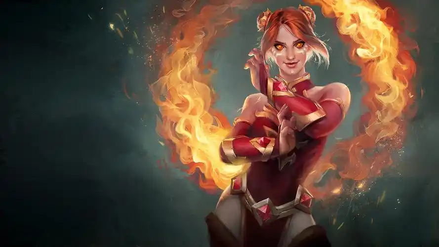 人物虚拟人物丽娜艺术设计幻想艺术娱乐游戏刀塔视频游戏dota2lina