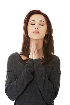 女人,祈祷,双手合十,美女