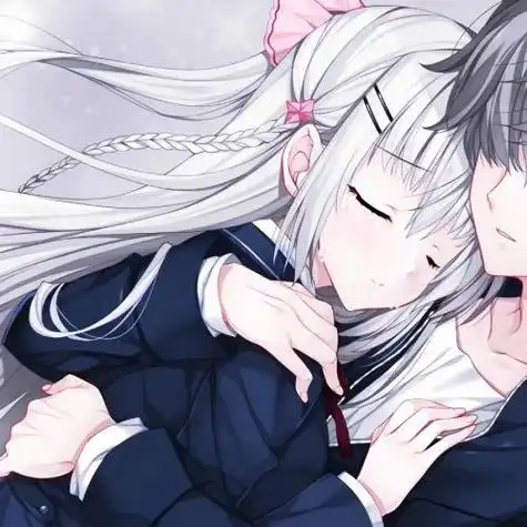 qq动漫情侣头像一男一女唯美,无牵无挂只要在心上就好