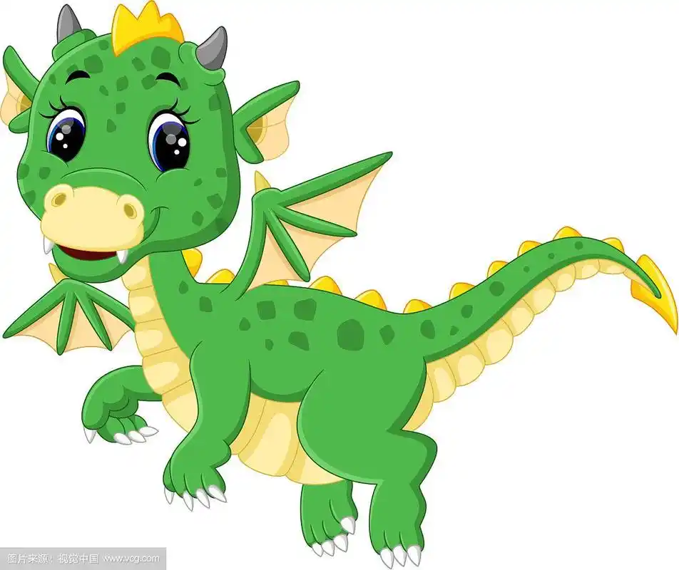 可爱的龙卡通