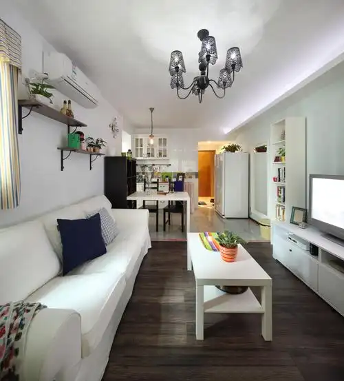 田园式一居室60平米一室田园风格装修效果图