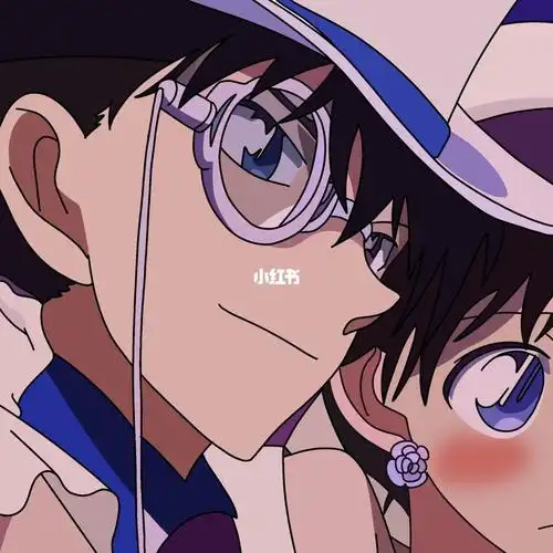 怪盗基德中森青子情头翻新画了一遍!