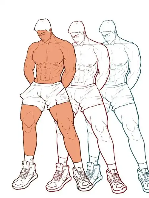 肌肉男写真  #每日一画  #速写  #肌肉