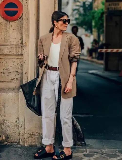 白色裤子穿搭灵感ootd