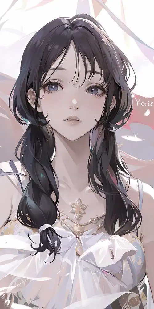 黑发双马尾美少女