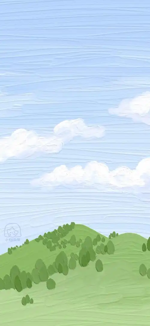 插画 素材 ins 韩系 可爱 简约 手绘 动漫 锁屏 屏保 卡通 背景 纯色