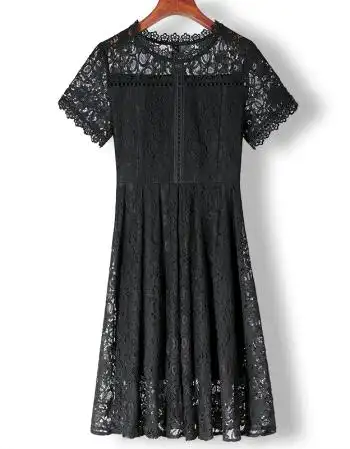 百搭雪纺裙子大码a字裙中长款打底裙dp 黑色 xl