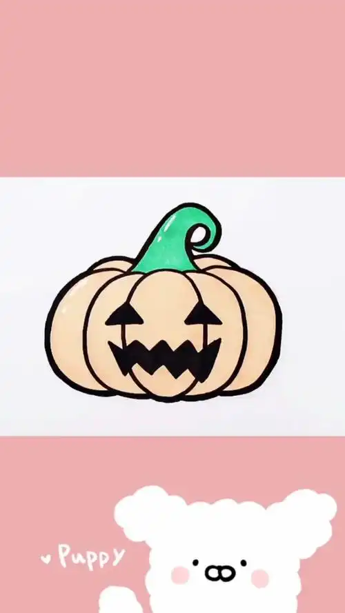 万圣节南瓜灯简笔画