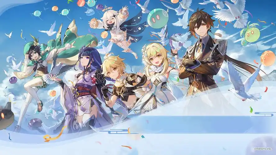 1直播中的无字壁纸(刻晴,版本海报等)