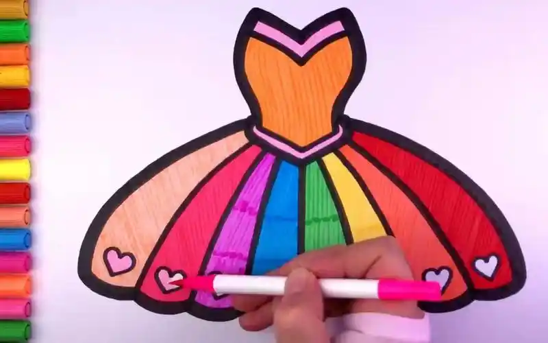 儿童简笔画教孩子画裙子