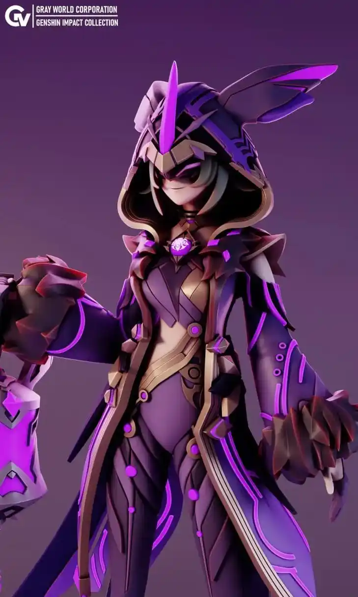 原神 雷萤术士 手办建模