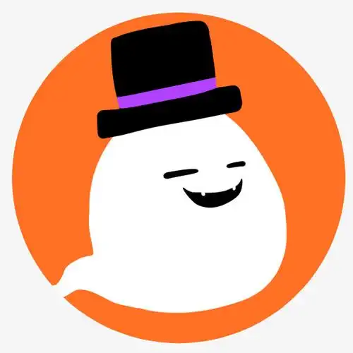 清新可爱卡通可爱小清新邪笑的幽灵