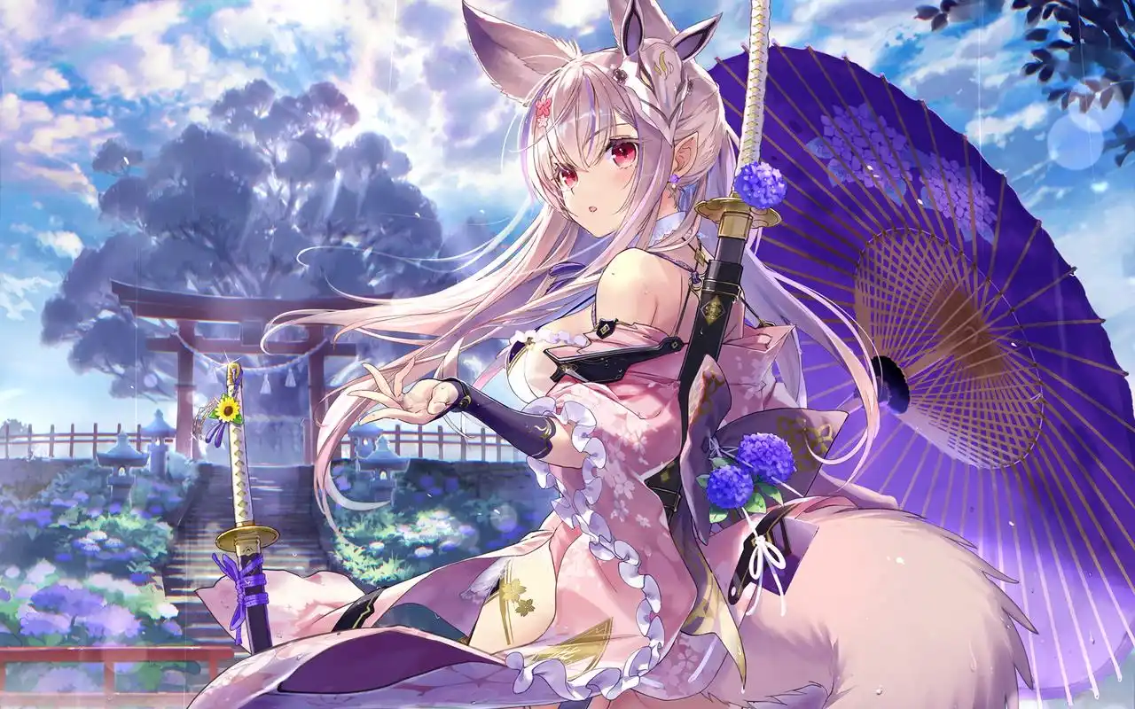 萌系俏皮动漫美女桌面壁纸_卡通动漫_壁纸下载_美桌网