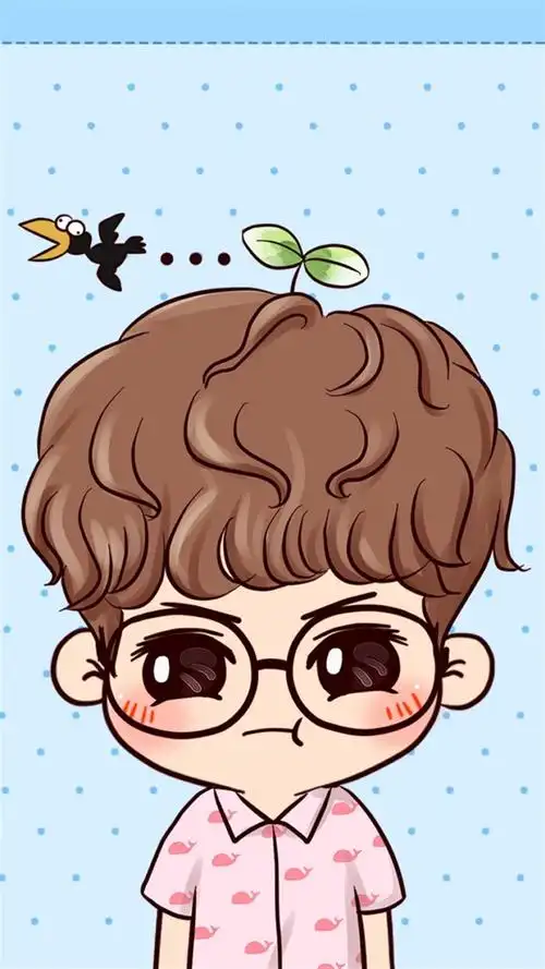 超萌q版鹿晗插画,小迷妹们快来使用吧.欢迎继续关注美桌网win4000.