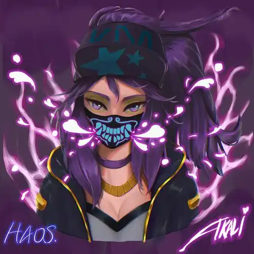 (kda--akali 阿卡丽)插画习作(~)~)↗