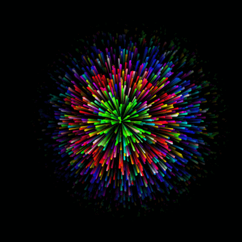 炫彩烟花绽放gif