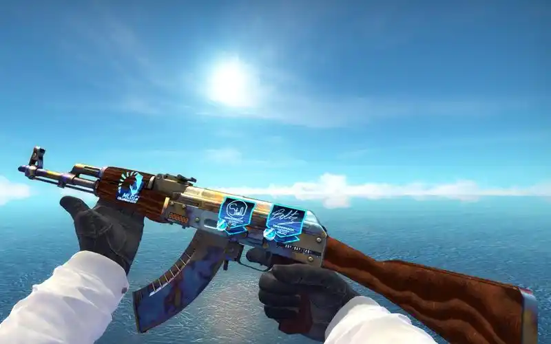 csgo 半蓝顶ak 4k检视 加直播间要抽出去的枪.