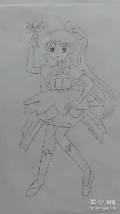 如何画巴啦啦小魔仙之美琪的简笔画