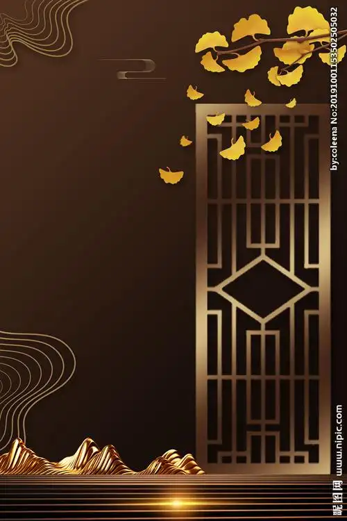 中式传统屏风背景图片