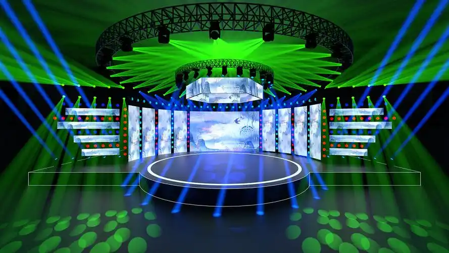 c4d 灯光舞美渲染尝试——某少儿舞蹈汇演舞台设计