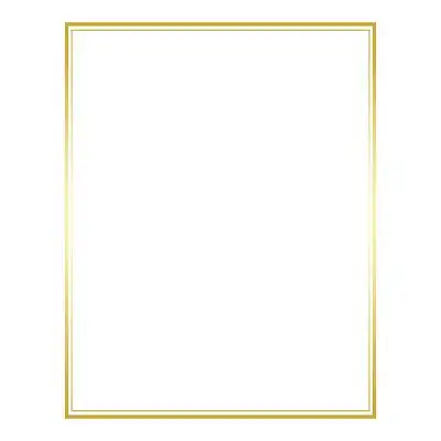 金色边框简约png素材元素