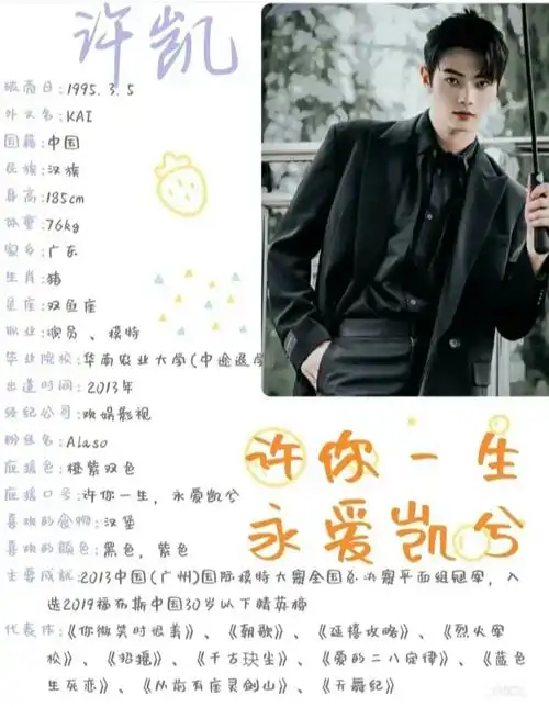 许凯好帅,这里有许凯的粉丝吗?