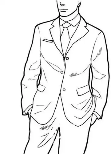 男生穿西服简笔画男人穿西装扣扣子有学问简笔画人物男生全身