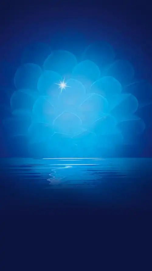 蓝色花瓣大气海上h5背景