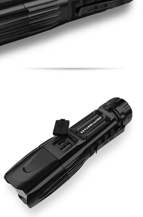 2022新款【高品质】神i火野外便携强光狼眼手电筒 手电筒强光充电户外