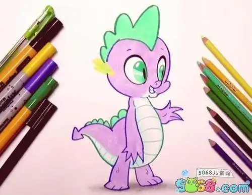 小马宝莉长了翅膀的穗龙的简笔画
