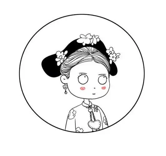 宫女简笔画清朝皇后正装简笔画q版清代穿格格服简笔画q版敖丙简笔画