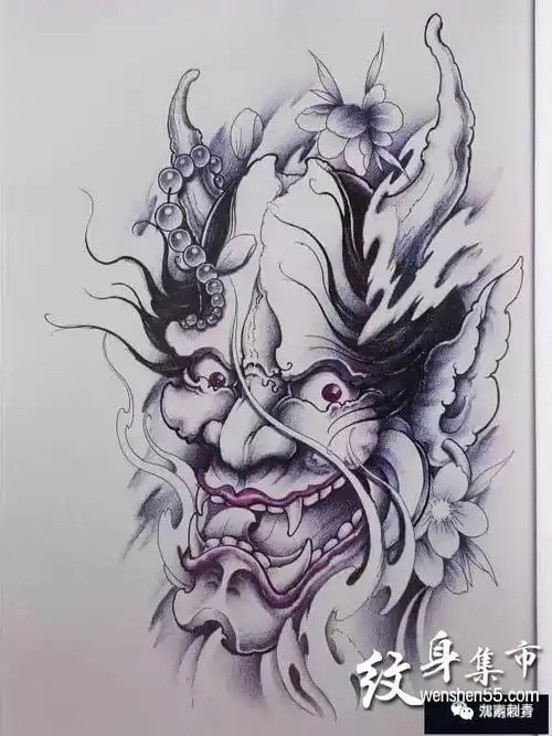 般若纹身般若纹身手稿般若纹身手稿图案大全