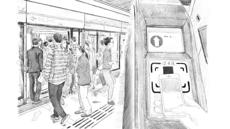 地铁 日常照片临摹