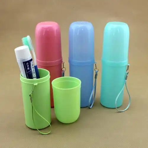 塑料牙刷牙膏收纳盒 透气防菌洗漱用具整理盒 牙刷筒_家居用品/居家日